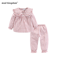 Mudkingdom-conjunto de pijama con cuello peter pan para niñas...