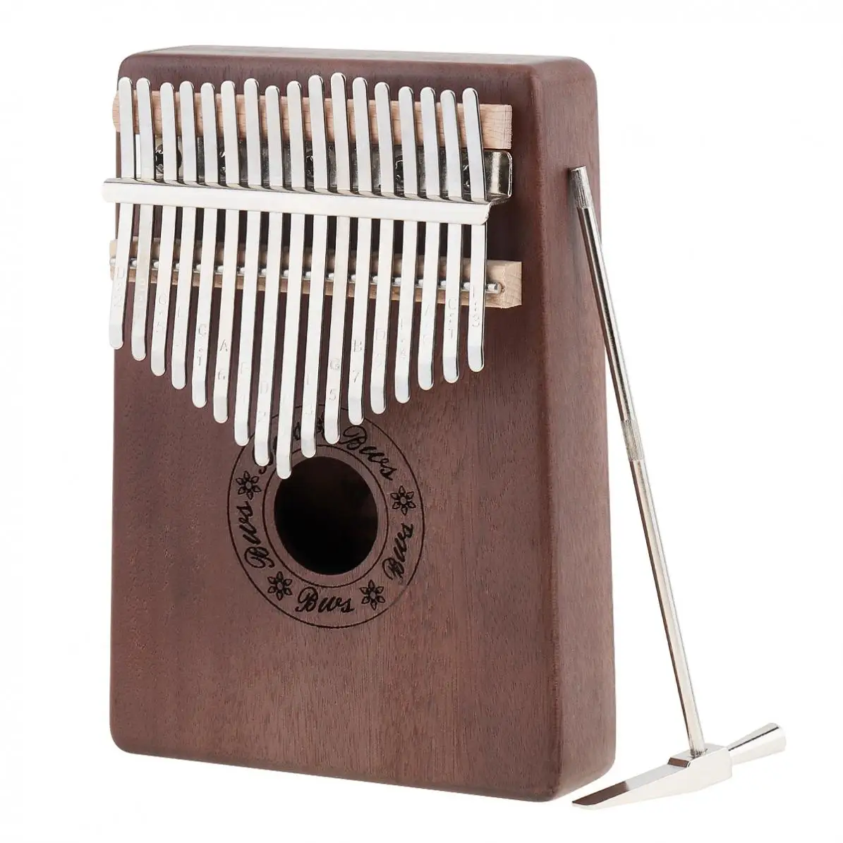 17 Key Kalimba Thumb Piano Single Board Mahogany Small Mbira Mini Keyboard Instrument with Complete Accessories | Спорт и