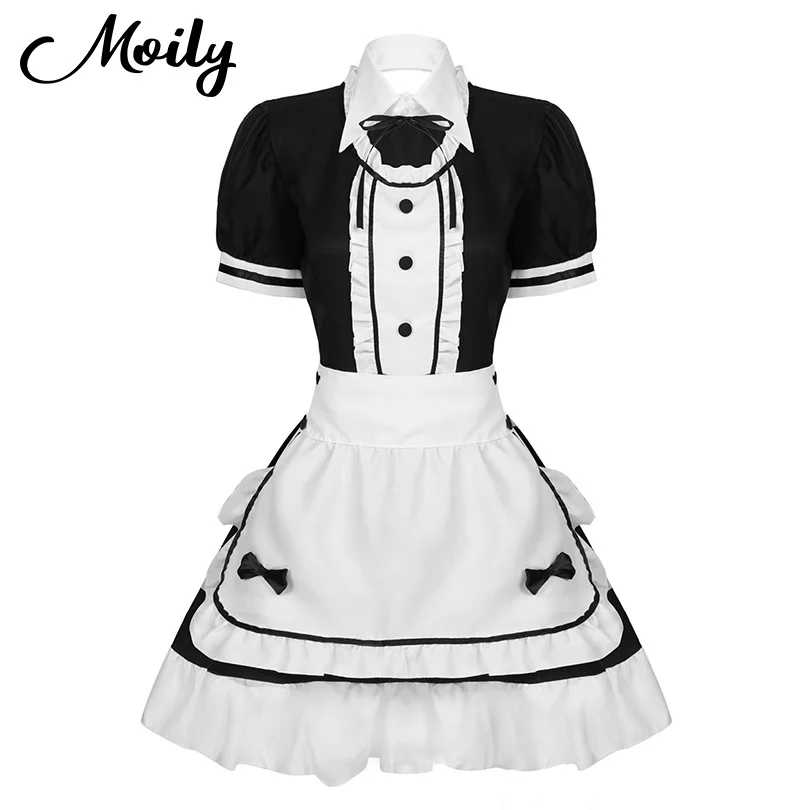 Черный горничной Французская горничная платье для женщин и девочек Амин Косплей