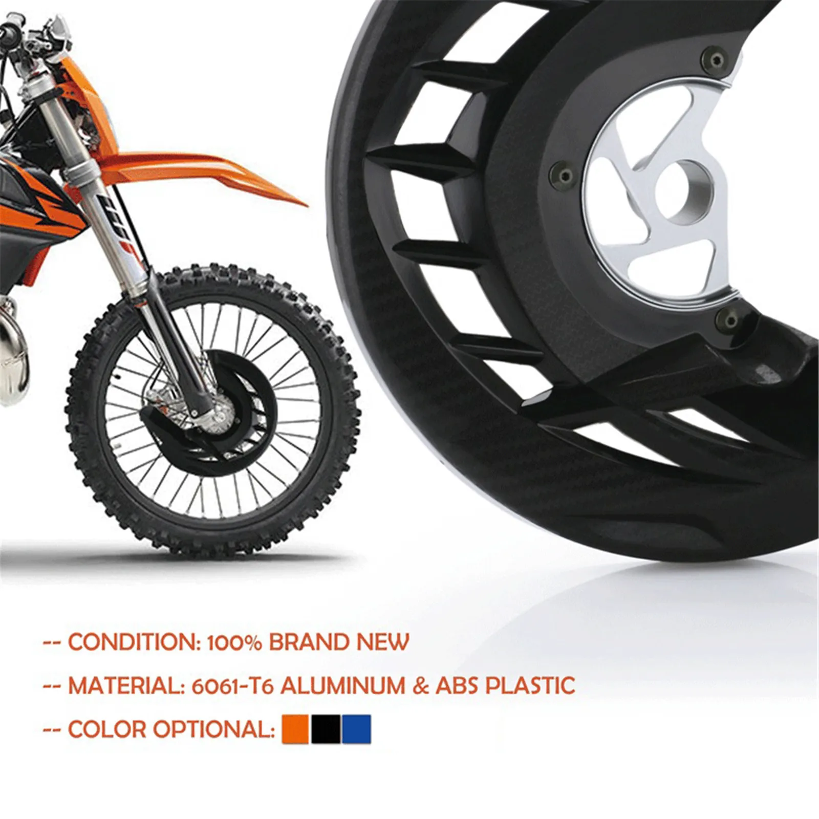 

Hot Motorcycle Front Brake Disc Rotor Guard Cover Mount Fit For KTM 125 150 200 250 300 400 450 SX SXF XC XCF EXC EXCF 2003-2015