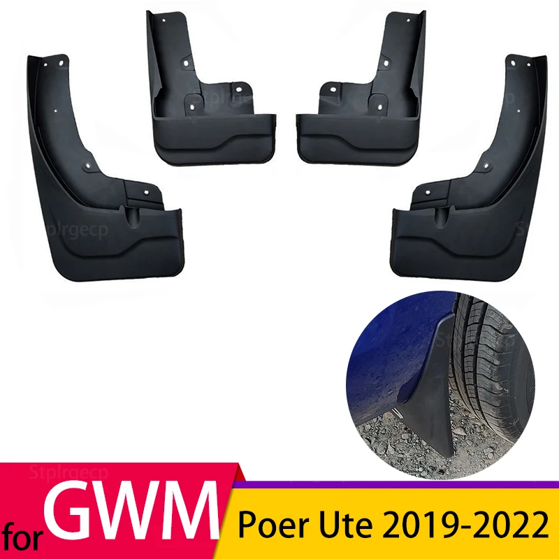 

Mudguards for Great Wall Cannon GWM Pao Poer Ute 4x4 2019-2022 Car Accessories Fender Mudflaps Guard Splash Flaps Mud