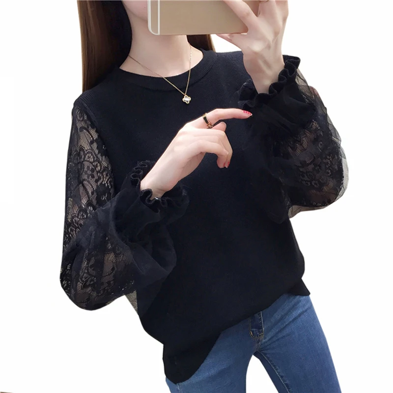 

Women Spring and Autumn knitting sweater Long Sleeve O-Neck sweaters female Casual Pullovers Tops fashion sweaters women