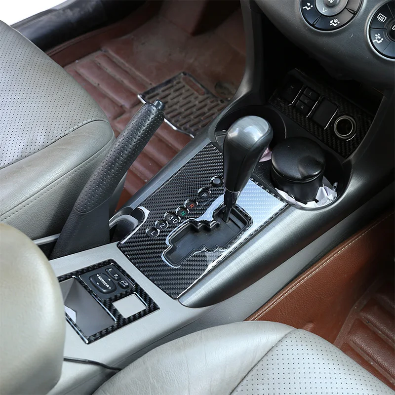 

For Toyota RAV4 2006-2012 Real Carbon Fiber 3D Sticker Center Control Gear Shift Panel Cover Trim Interior Car Accessories