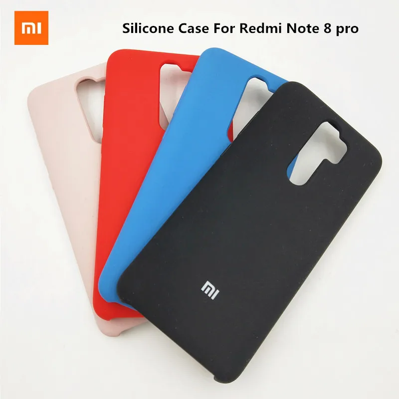 Чехол для Redmi Note 8 pro оригинальный силиконовый чехол Xiaomi с отделкой задней крышки