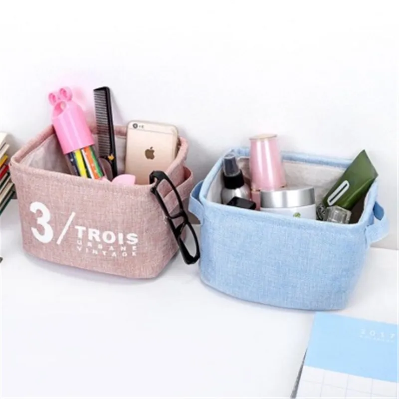 Льняной складной туалетный стол настольный органайзер для макияжа Snailhouse