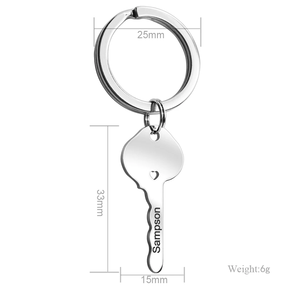 MYLONGINGCHARM брелок с именем на заказ сцепляющийся ключ свадебный подарок день