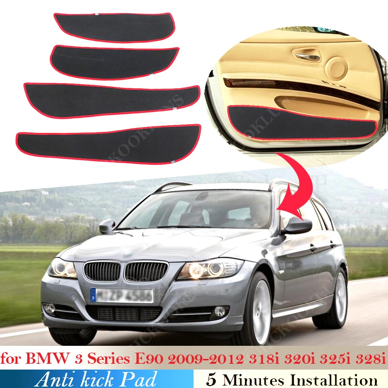 

For BMW 3 Series E90 318i 320i 325i 328i 2009 2010 2011 2012 Car Door Anti Kick Pad Protector Side Edge Cover Mat Kids Sticker