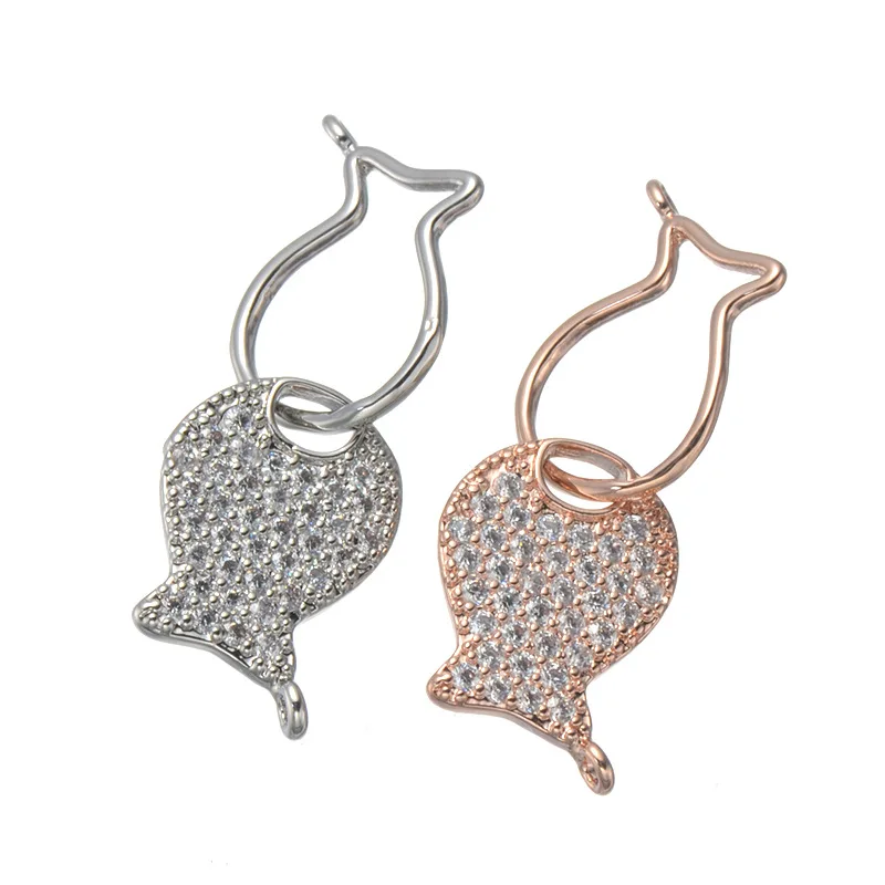 Ожерелье с подвеской в виде золотой рыбки из циркона | Украшения и аксессуары