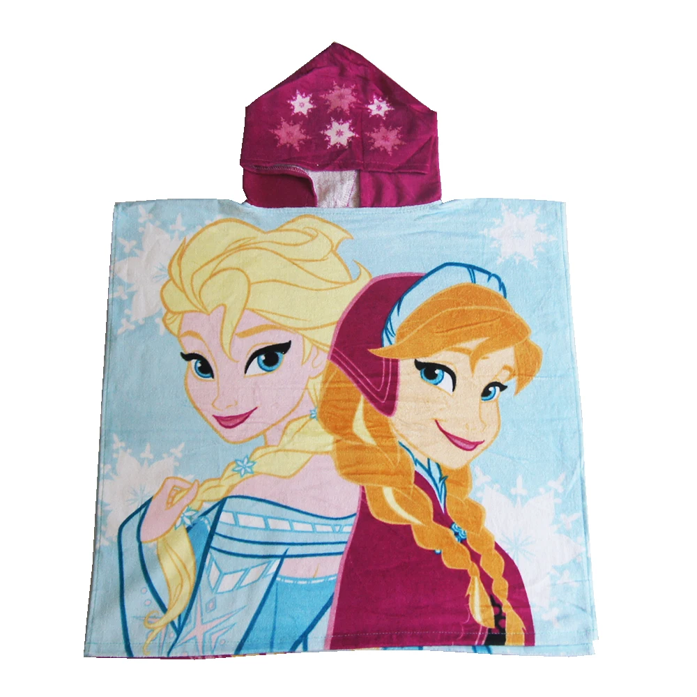 Disney милое детское пляжное полотенце с капюшоном изображением Эльзы и Анны для