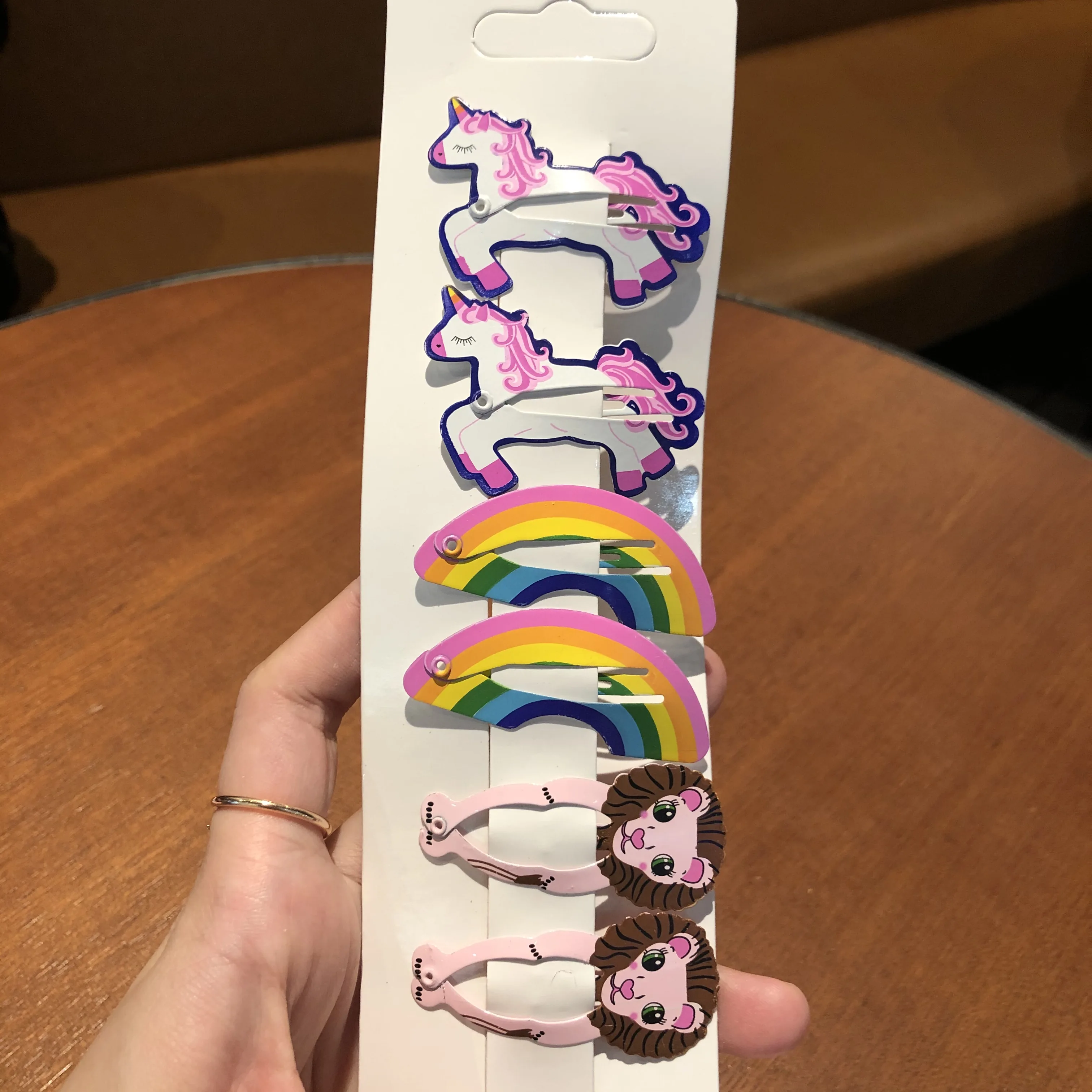 Милые цветные заколки для волос девочек аксессуары детские с изображением