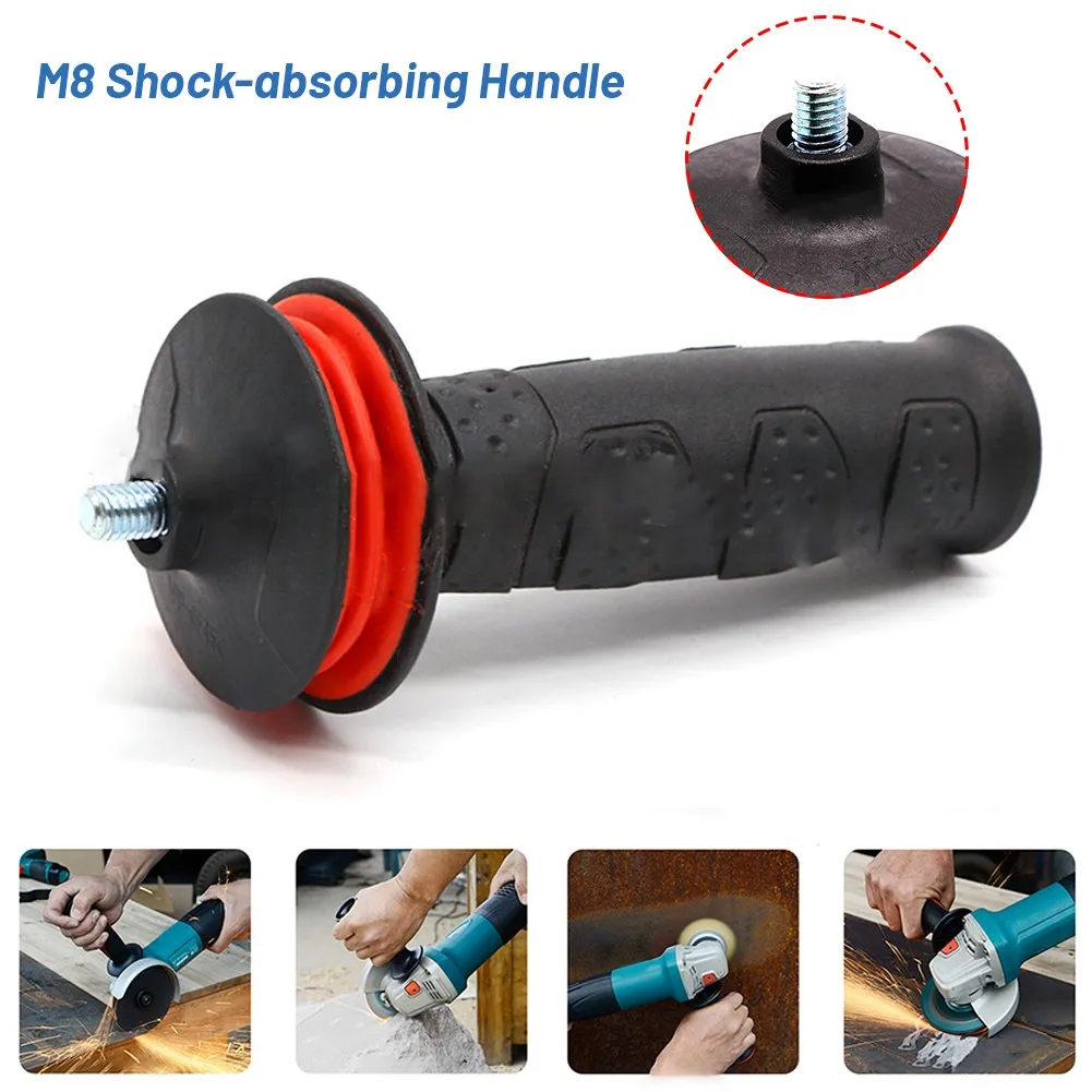 

Hole Inner Diameter 6.7mm 8mm Thread Auxiliary Side Non-slip Shock-absorbing Handle For Angle Grinder M8 High Quality Tool Part