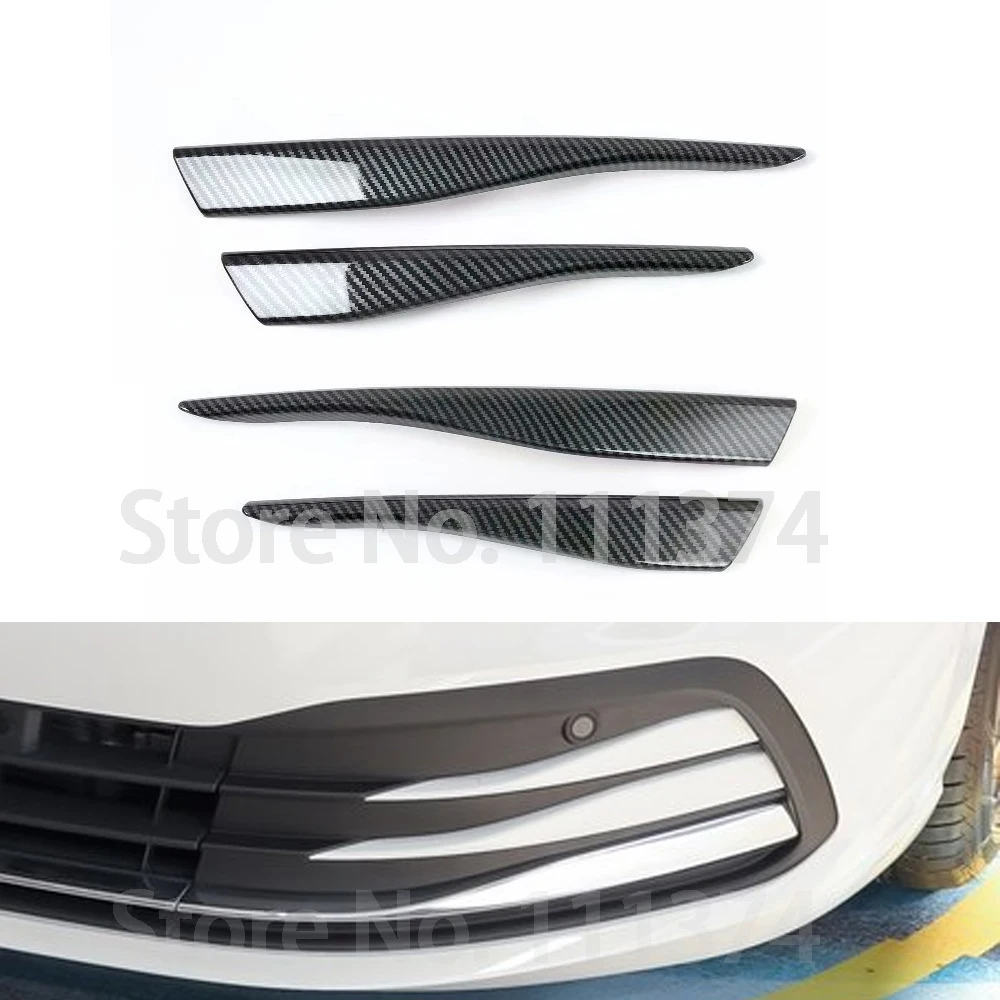 

Carbon Front Fog Light Cover Trim For Volkswagen VW Golf 8 MK8 280TSI Pro 2021 2022 Garnish Foglight Bumper Accessories