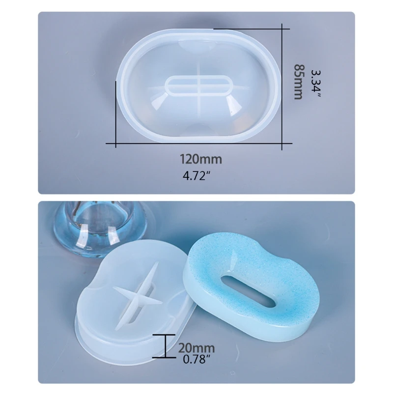 

Crystal Epoxy Resin Mold Handmade Soap Storage Box Silicone Mould DIY Craft Tool C7AE