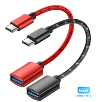usb3 1 otg adapter usb type c male to usb 3 1 female data cable for macbook pro samsung s20 ultra s10 plus xiaomi usb c adapter