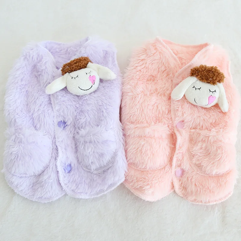 Милый жилет для собак одежда мультяшных зимняя чихуахуа йоркширского