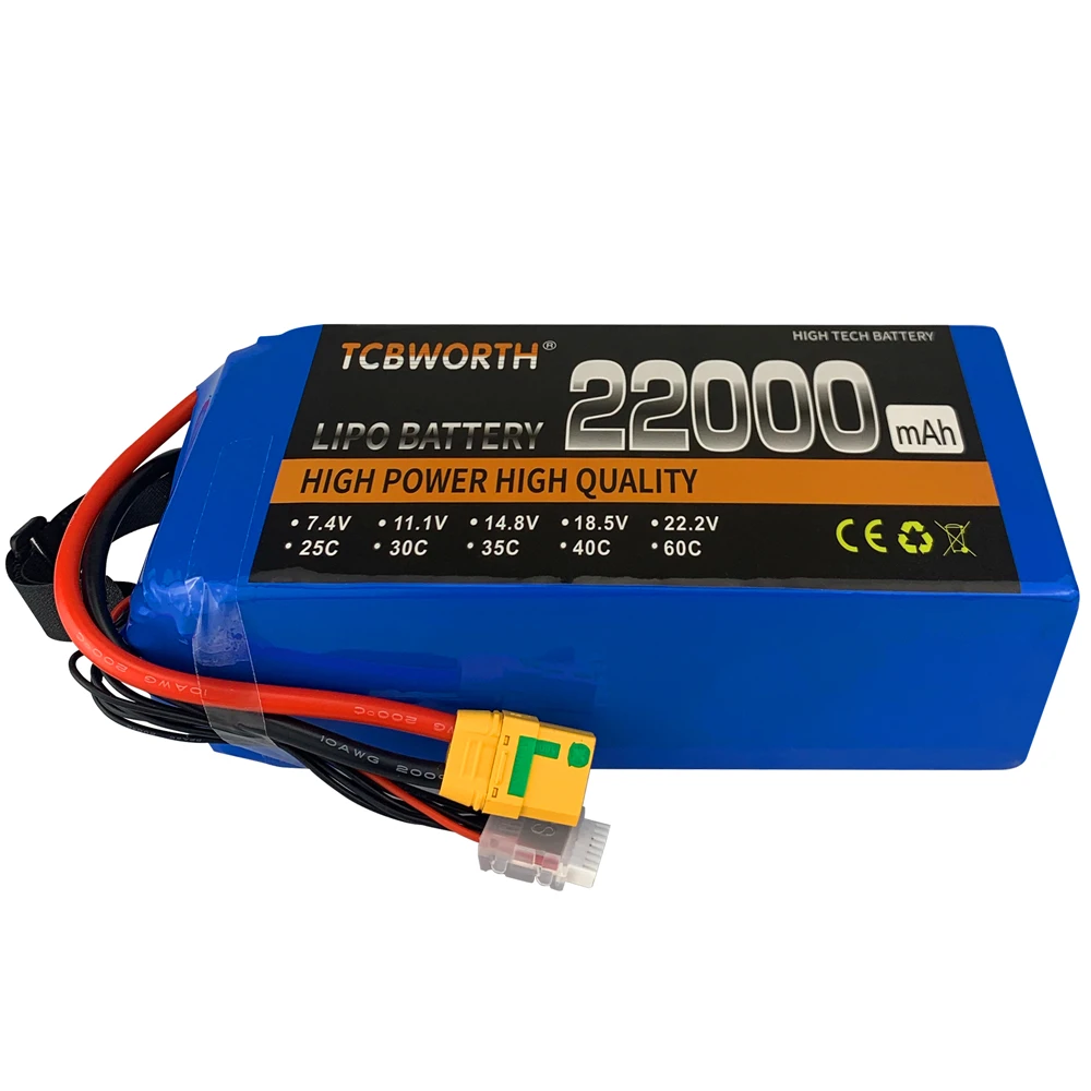 Новинка аккумулятор LiPo 6S RC 22 2 в 22000 мАч 25C 35C для радиоуправляемого самолета дрона