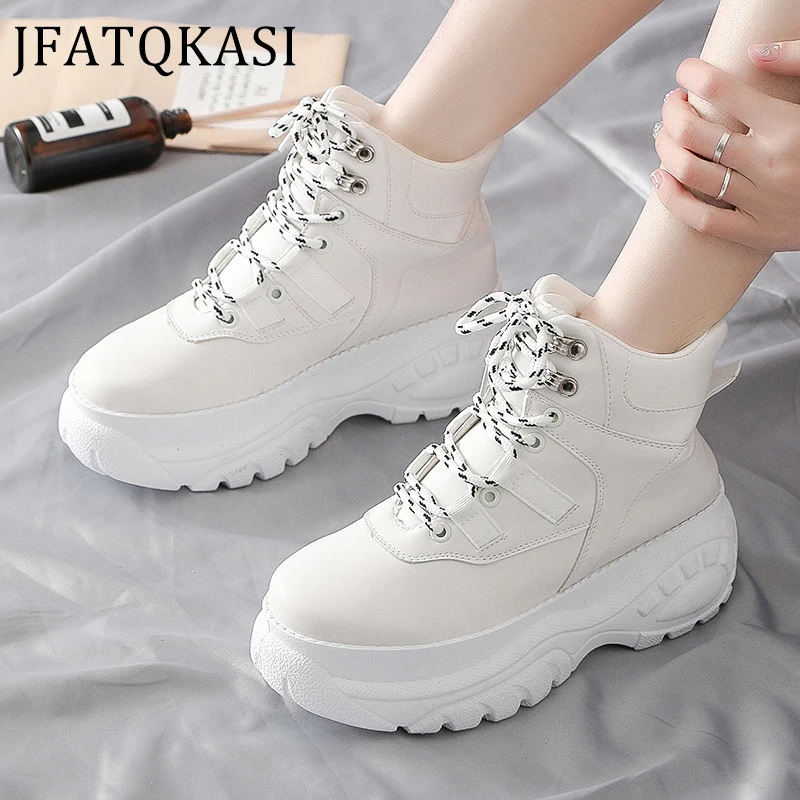 Женская повседневная обувь на платформе Сезон весна Высокие трубки спортивная