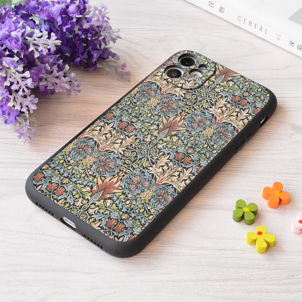 

For iPhone William Morris Collection Detail 1016 Print Soft Matt Apple Case