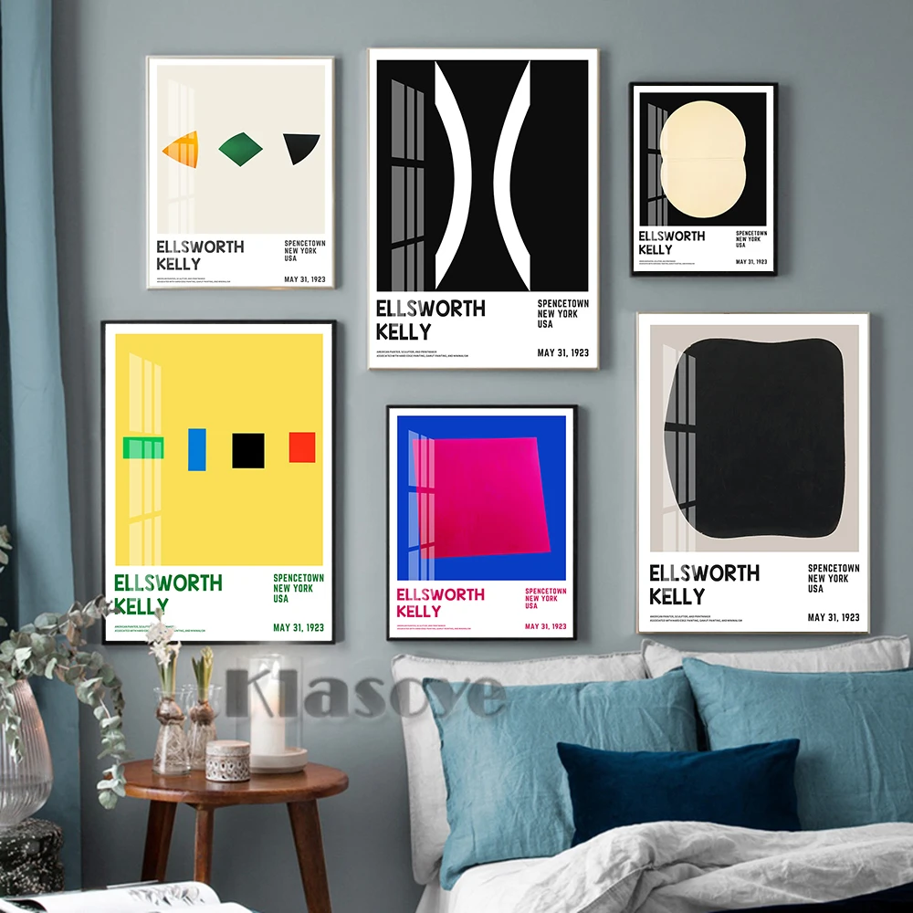 Эллиsworth Келли абстрактный музей выставки плакат с твердым краем живопись