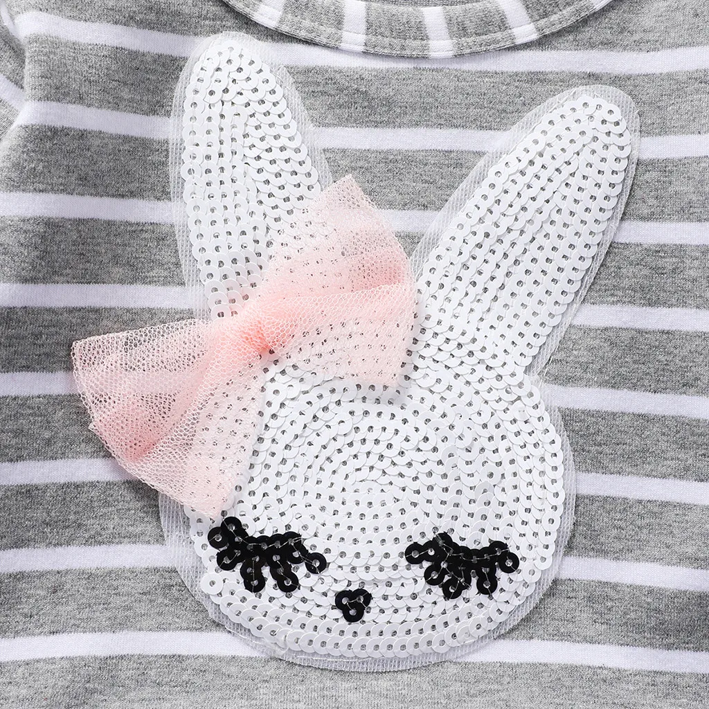 Платье для девочек-подростков с мультяшным Кроликом милое лоскутное платье в