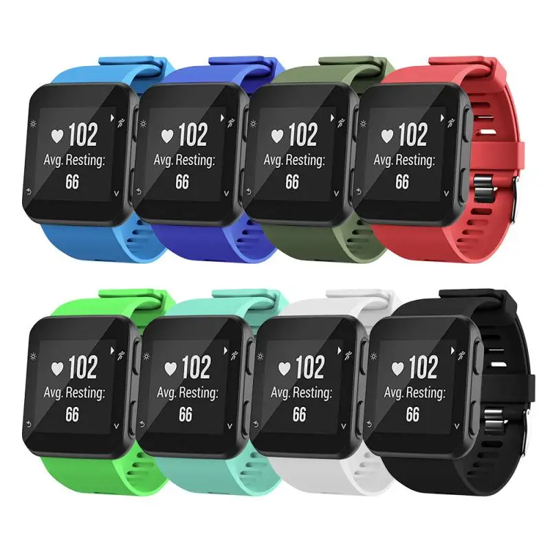 Цветной спортивный ремешок на запястье для смарт-часов Garmin Forerunner 35 силиконовый