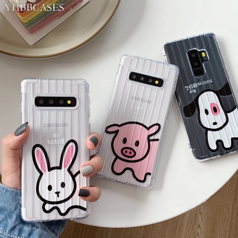 YHBBCASES для samsung Note 10 9 мультяшный любимец прозрачные чехлы из ТПУ Galaxy S10 S8 S9 Plus