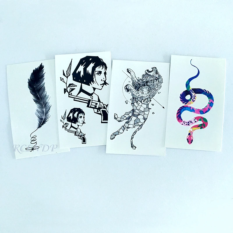 Водостойкая Временная тату-наклейка милая птица кролик сексуальная девушка