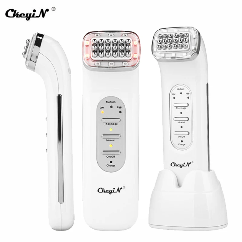 CkeyiN RF радиочастотная инфракрасный светодиодный светильник массажер для лица