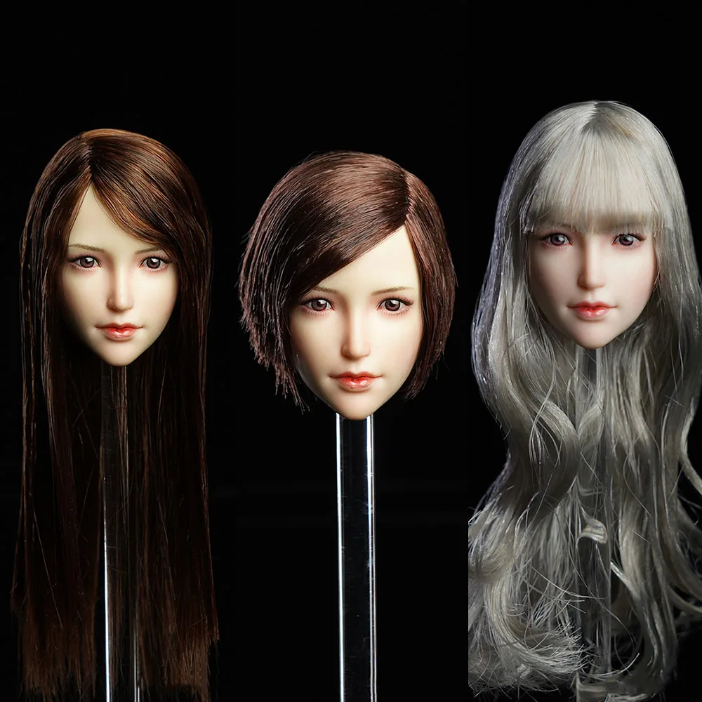 

SUPER DUCK SDH017 1/6 Lolita Beautiful Girl Soldier Head Sculpture Suitable for Pale Skin for 12 Inch Action Figure