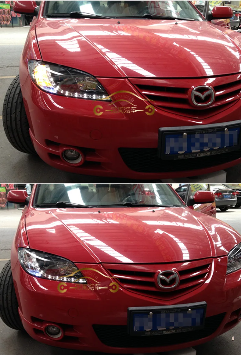 Высококачественный чехол для автомобиля для Мазда 3 2006-2012 фары светодиодный Мазда 3 M3 фары DRL Линзы Двойной Луч Ксенон