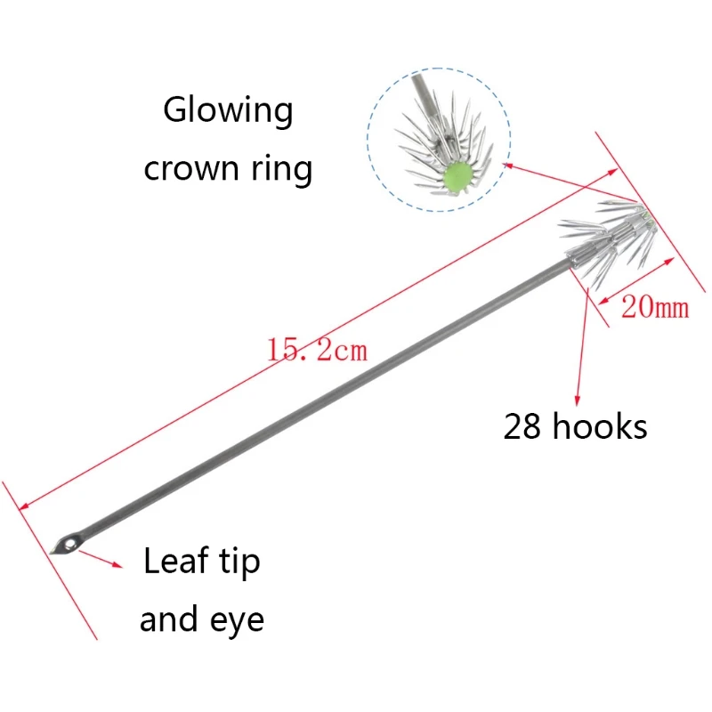 

Stainless Steel Double Layers Umbrella Squid Octopus Jigging Fishing Hook Tackle