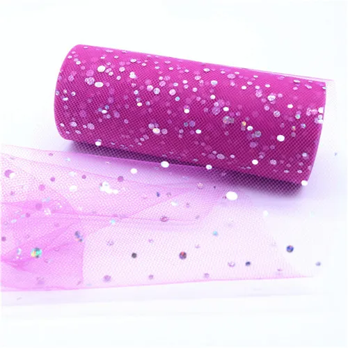 rose 15 см 25 ярдов лазерные блестки органза рулонные Тюлевая Ткань DIY Baby Shower свадебное украшение на День Благодарения домашнее украшение для вечеринки в день рождения - Цвет: rose