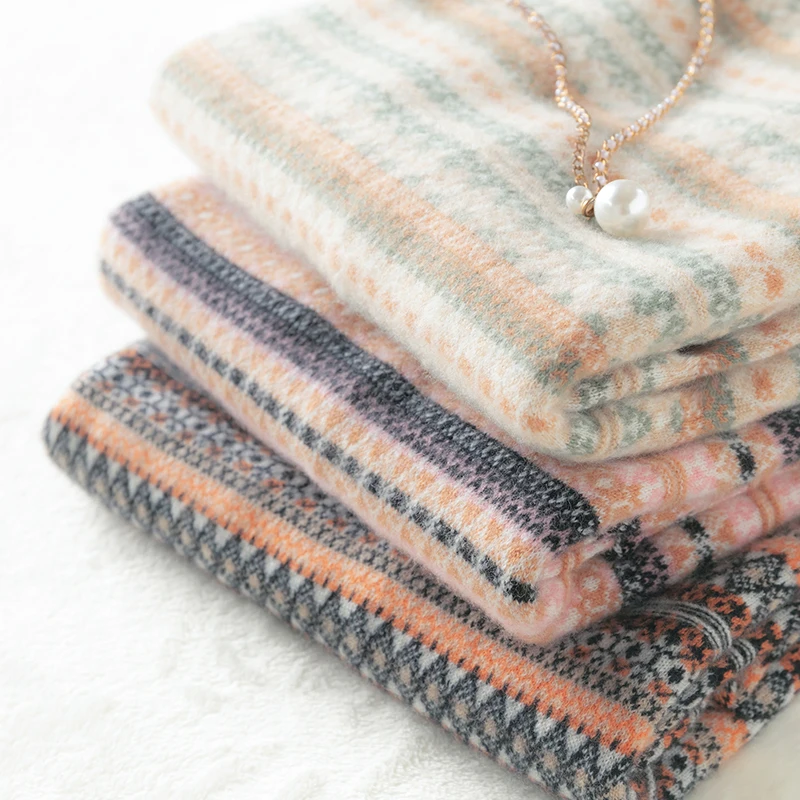 

BELIARST Round Neck 100% Wool Knit Sweater Women Autumn and Winter Short Pullover Korean Loose Retro Style Bottoming Shirt