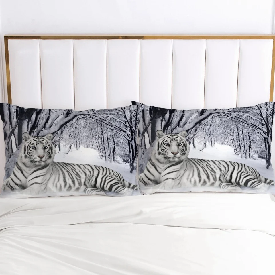 

2pc Pillow Case Pillowcase 50x80 50x70 50x75 50x90 80x80 70x70 Decorative Pillow Cover Bedding Pillowcover Animal tiger