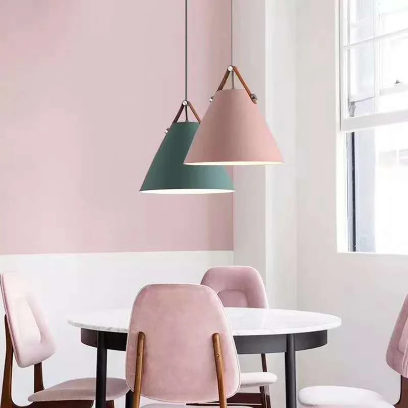 

Подвесная лампа в скандинавском стиле, креативный светильник для ресторана, стола, офисное украшение, Индивидуальный Круглый кулон для коф...