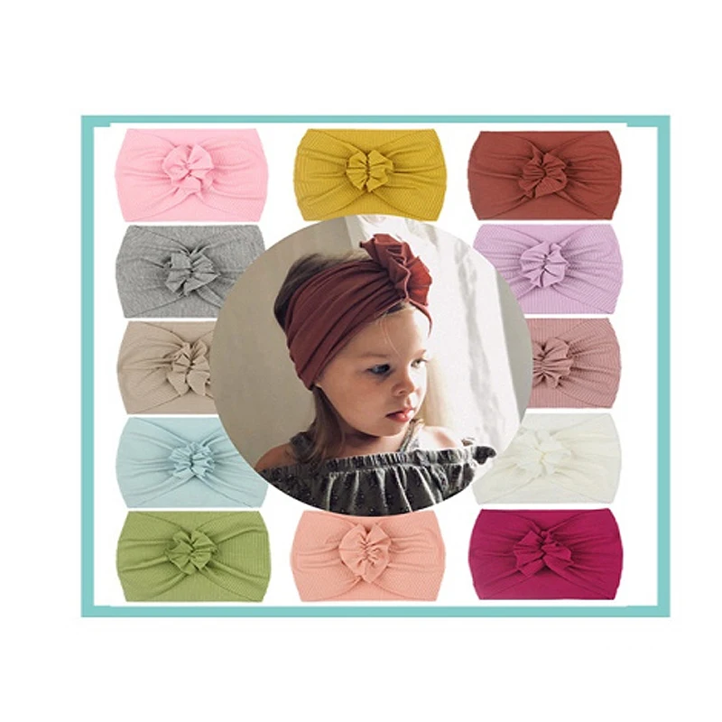 Детские Бесшовные повязка на голову для малышей Мягкие хлопковые праздничные