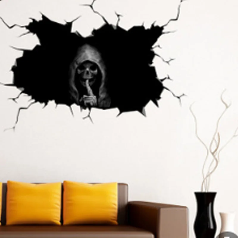 

Happy Halloween Wall Sticker Home Skull Window Decal Party Decoration Bulk