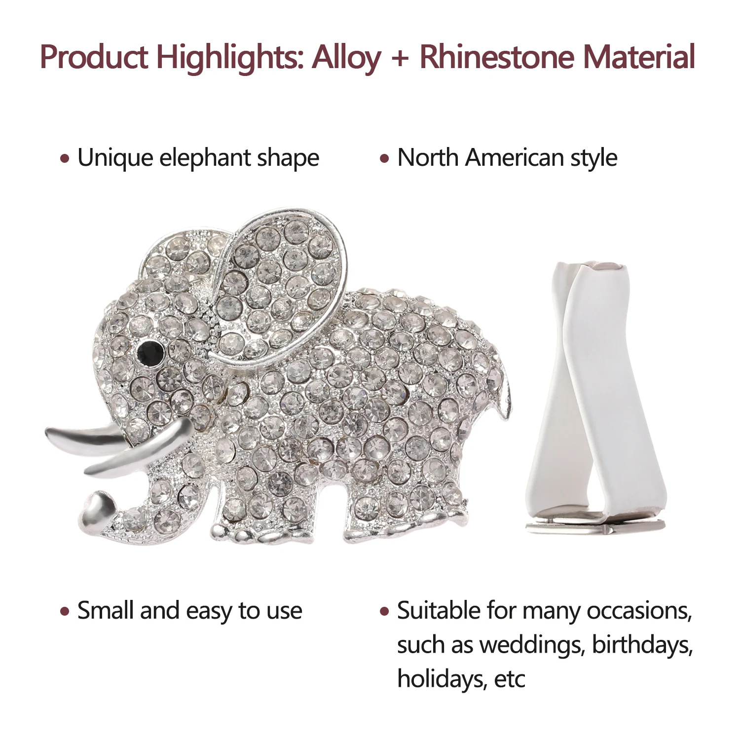 2 шт. металлические стразы в виде слона зажим для парфюма на автомобильный выход