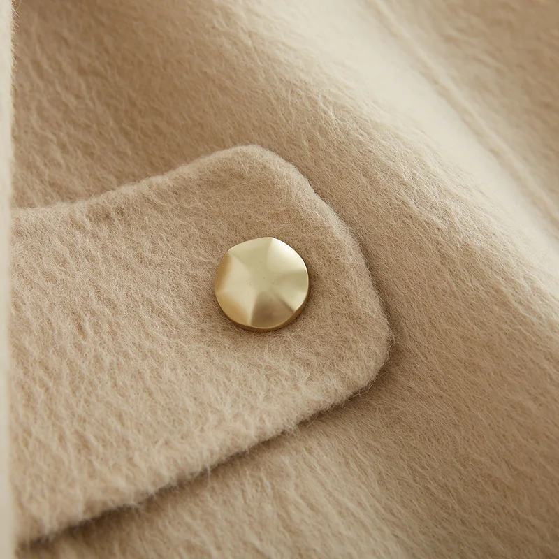 Женское шерстяное пальто из альпака осенняя куртка женские двухсторонние