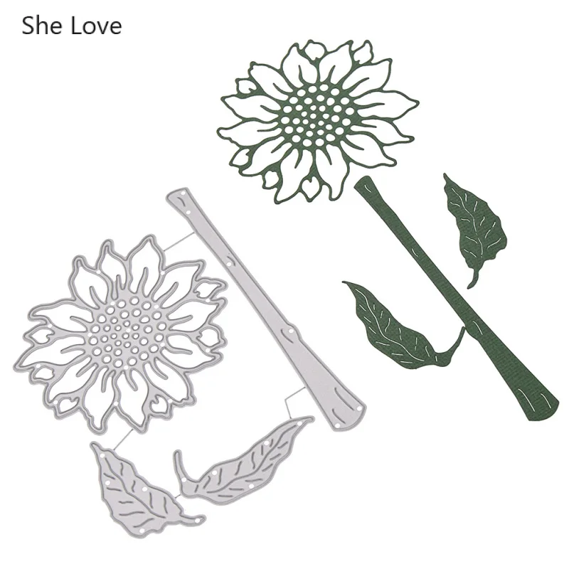 Chzimade Подсолнечник металлический Трафаретный вырубной штамп штампы для Diy