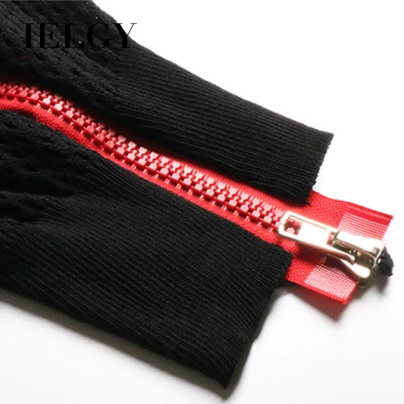 

IELGY Nine points Sports Pants Female zipper casual hollow mesh breathable Fashion trend street Wild
