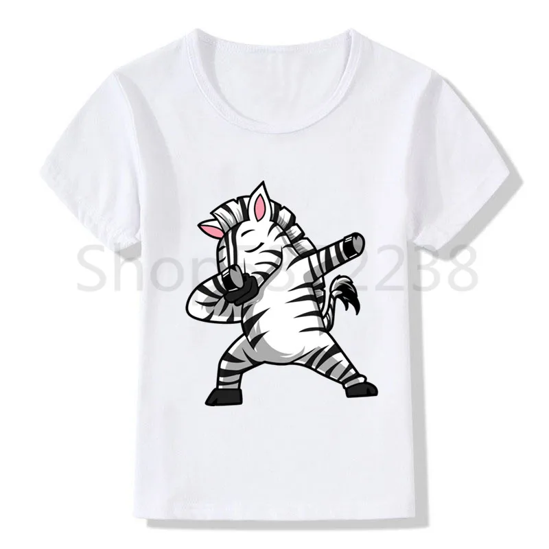 Футболка для мальчиков с изображением ананаса черепахи зебры панды Единорога