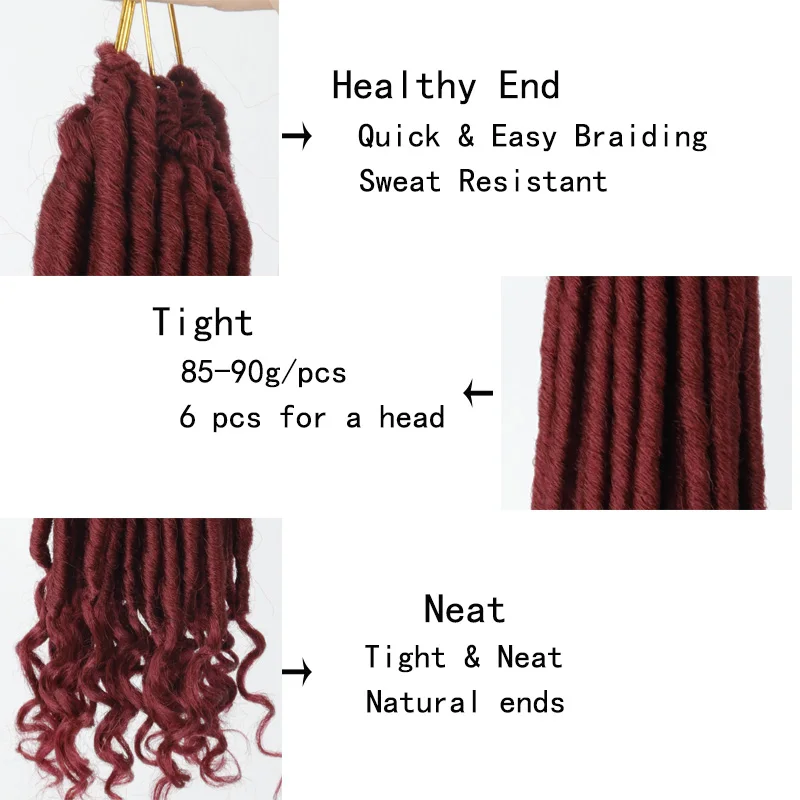 Лиси Девушка Искусственные локоны в стиле Crochet косы 20 дюймов мягкие натуральные