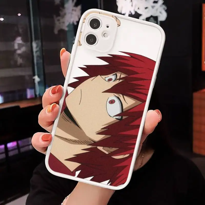 

My hero academia kirishima anime Phone Cases matte transparent For iphone 7 8 11 12 plus mini x xs xr pro max cover