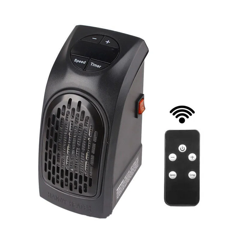 

400w Portable Mini Heater Thermostat Handy Air Heater with Remote Control Timer Fan Air Blower Stove Plug-in Quick Heater
