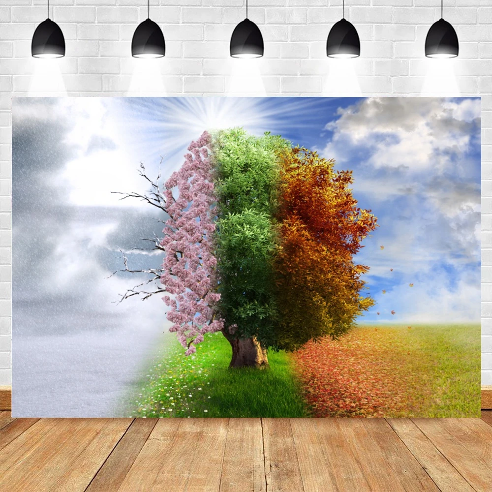 Yeele весна лето осень три сезона дерево персонализированные фотографические фоны
