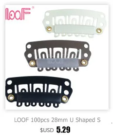 LOOF 100 шт. 28 мм u-образные защелки для наращивания волос на заколках с силиконовой задней частью, зажимы для парика на заколках, аксессуары для плетения парика