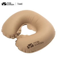 mobigarden outdoor camping press u shaped inflatable pillow travel air neck pillow comfortable cervical pillows sleep folding