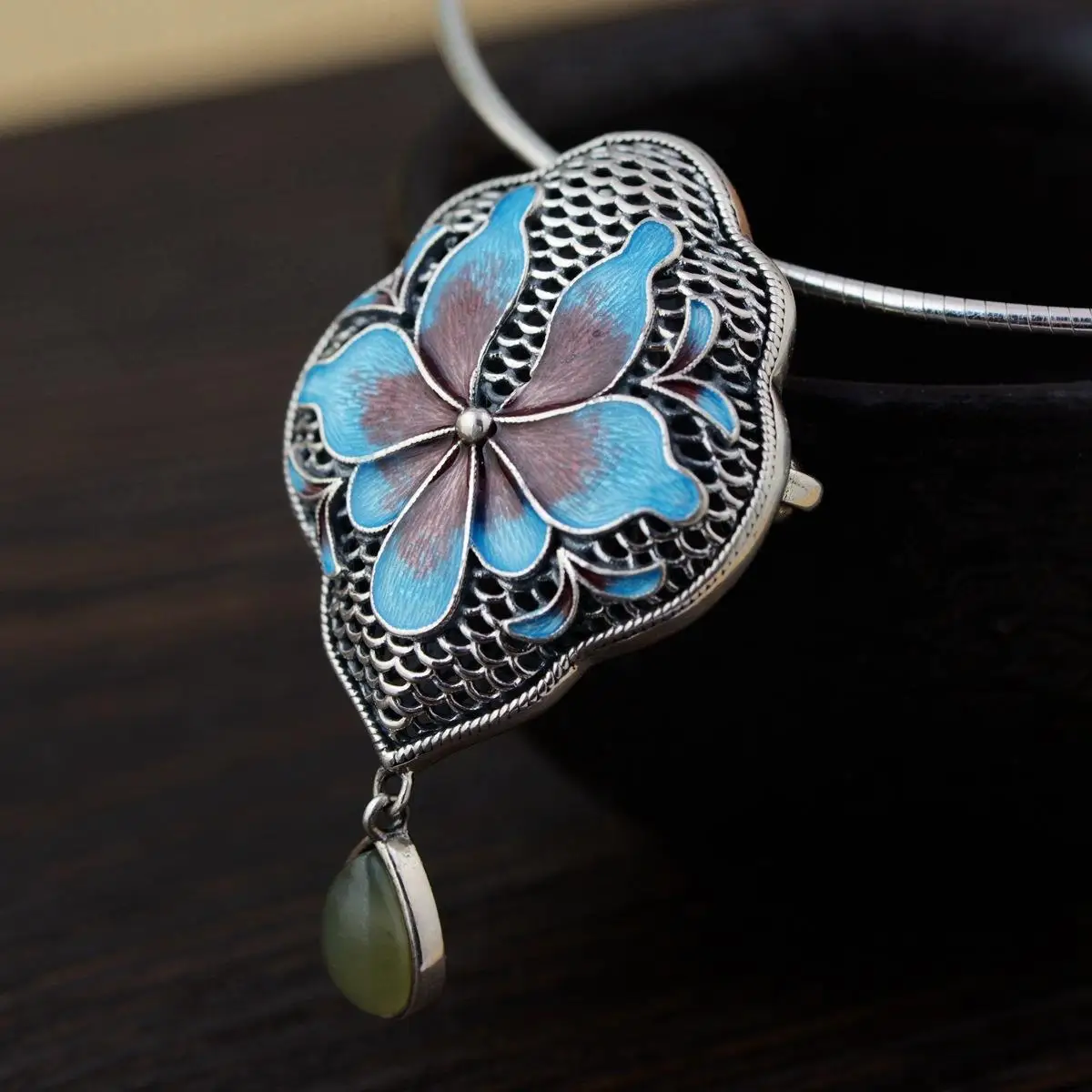 Женская серебряная брошь в этническом стиле подвеска из серебра S925 пробы с