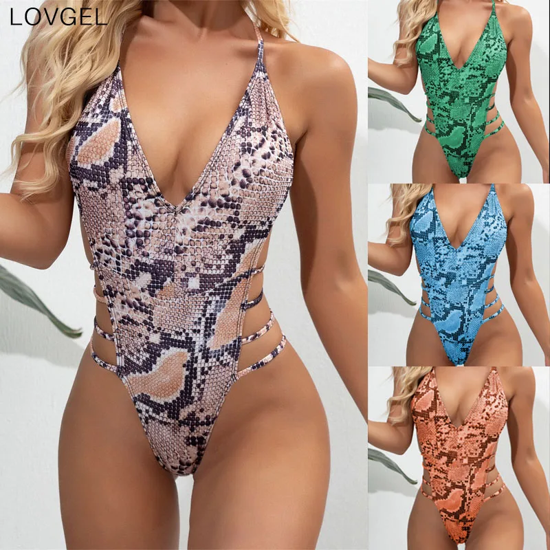 

Пикантные леопардовые Одна деталь Плавание комплект купальника-бикини с пуш Плавание одежда с высокой талией, Плавание костюм боди с рисун...